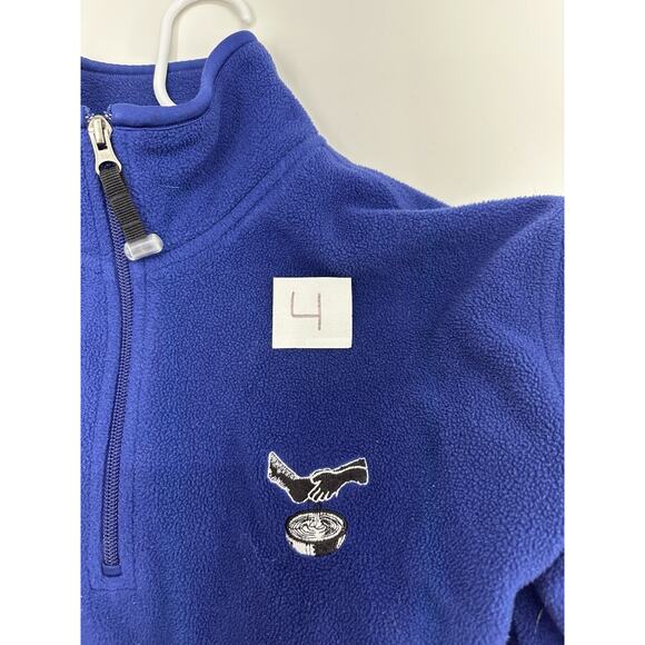 Antigua Mens Sweatshirt Size Medium Fleece Blue 1/4 Zip Footwashing Embroidered - Picture 11 of 11